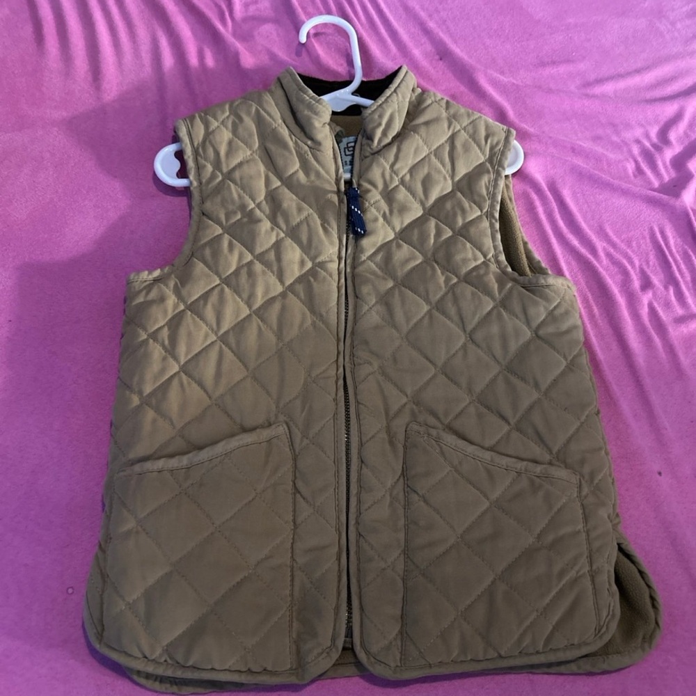 Class Club Beige Quilted Vest